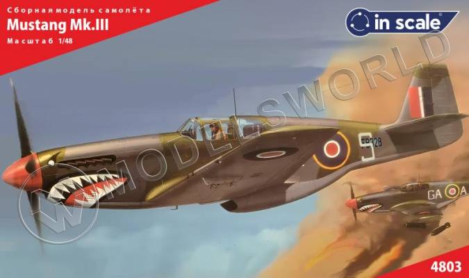 Пластиковая модель самолета 1/48 Mustang Mk.III