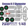 Окрасочная маска на Cessna O-2 Skymaster, ICM. Масштаб 1:48