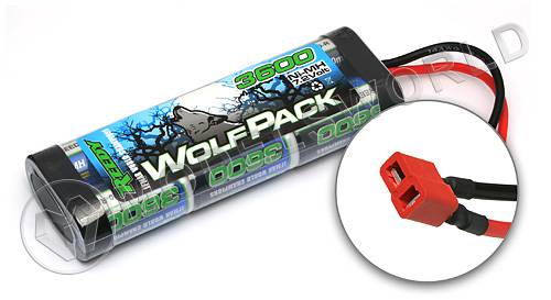 Аккумулятор силовой WolfPack Ni-Mh 7.2V, 3600mAh (Разъем T-PLUG)