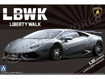 Склеиваемая пластиковая модель автомобиль Lamborghini Huracan LB-Works Ver.2. Масштаб 1:24