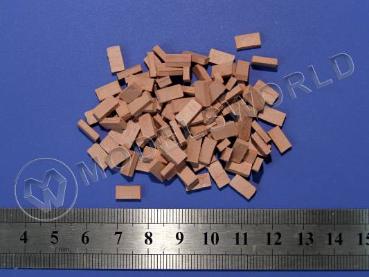 Кирпич красный, 100 шт. Масштаб 1:35