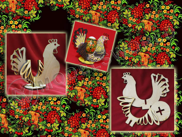 Подставка для яиц на Пасху. Деревянный набор для сборки. - фото 1