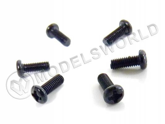 Винт с полукруглой головкой M3x8 под крестовую отвёртку, 6 шт