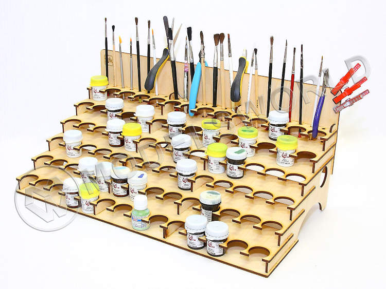 Органайзер под краску 30 мм. с отверстиями под кисточки - фото 1