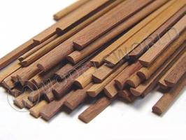 Полукруглая заготовка, орех. Диаметр 3 мм, длина 50 см (1 шт)