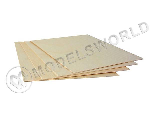 Фанера авиационная 4-х слойная 3.0x150x300 мм Фанера авиационная 4-х слойная 3.0x150x300 мм - фото 1