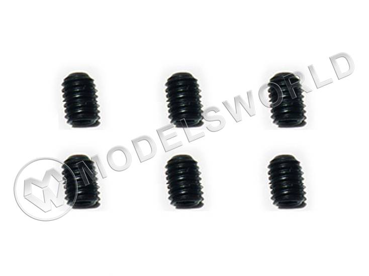 Винт регулировочный M3x10 под шестигранник, 6 шт - фото 1