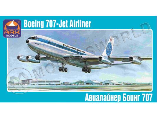 Склеиваемая пластиковая модель авиалайнер Боинг 707. Масштаб 1:144