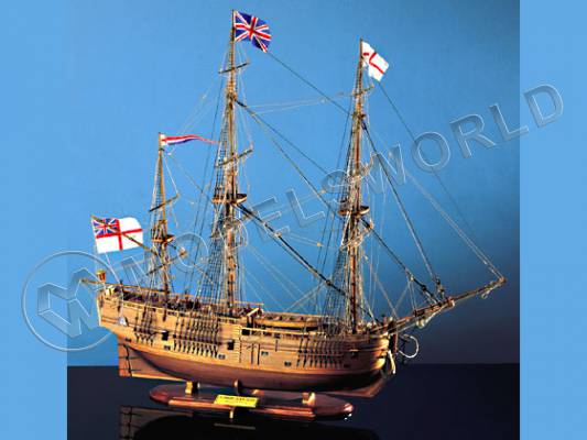Набор для постройки модели корабля HMS ENDEAVOUR английский бриг, 1768 г. Масштаб 1:60