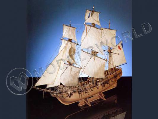 Набор для постройки модели корабля TONNANT приватирский корвет XVIII в. Масштаб 1:50