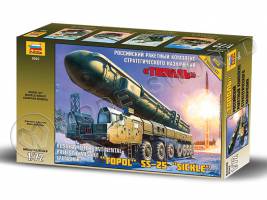Склеиваемая пластиковая модель Российский ракетный комплекс стратегического назначения "Тополь". Масштаб 1:72