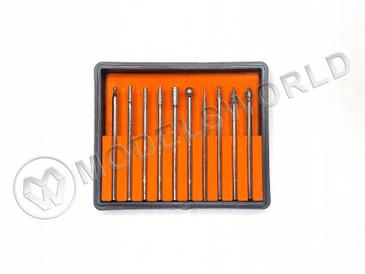 Набор алмазных боров, 10 шт