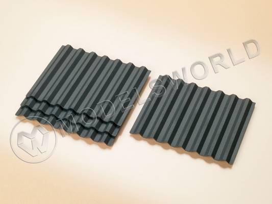 Гофрированное железо для крыш. Масштаб H0/TT