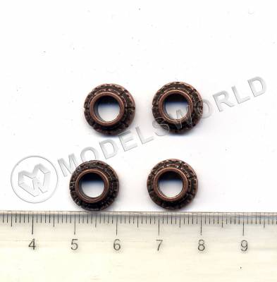 Брюканец с орнаментом, под бронзу, 6 мм, 1 шт