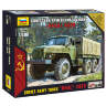 Склеиваемая пластиковая модель Советский армейский грузовик "Урал" 4320. Масштаб 1:100