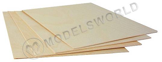 Фанера авиационная  3-х слойная 1.5x150x300 мм - фото 1