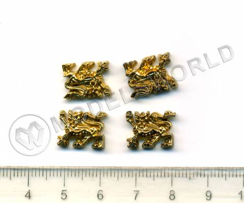 Декоративный элемент, лев, 10 мм, металл 1 шт.