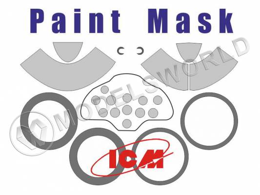 Окрасочная маска на И-16 тип 24, ICM. Масштаб 1:32