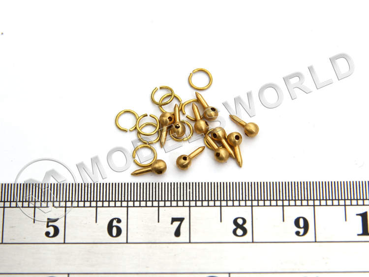 Рым действующий, латунь, 4 мм, 10 шт - фото 1