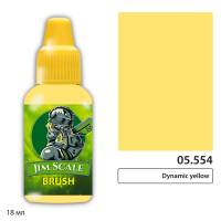 Акриловая краска под кисть Jim Scale Dynamic yellow 095 90 59, 18 мл