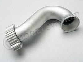 Патрубок (алюминий) соединяющий глушитель с двигателем для автомоделей TRAXXAS Revo - фото 1