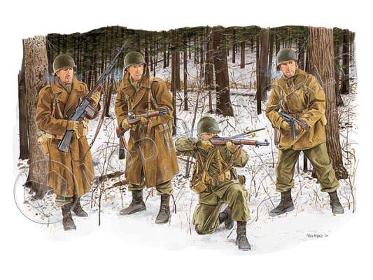 Фигуры U.S.101st Airborne division, Bastogne 1944. Масштаб 1:35
