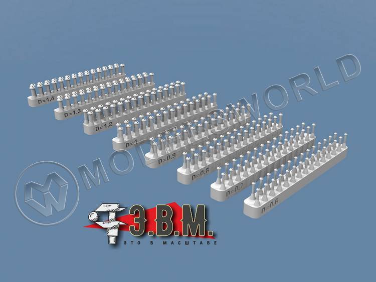 Винт со сферической головкой D=1.0 мм - фото 1