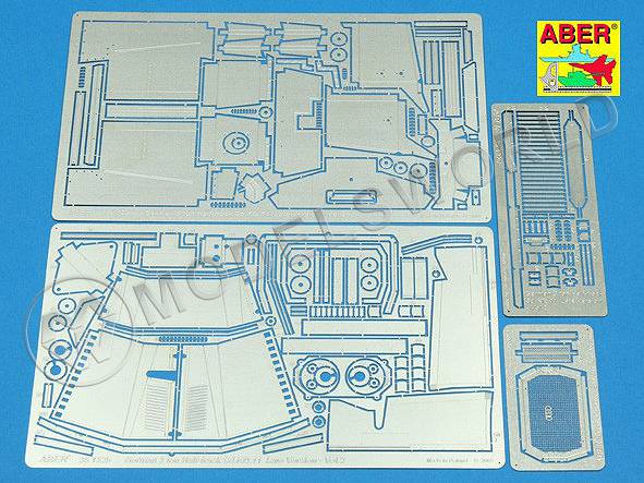 Фототравление для German 3 ton Half-track Sd.Kfz.11 (Late Version) Vol. 2 -Fenders and Engine Overlay. Масштаб 1:35 - фото 1