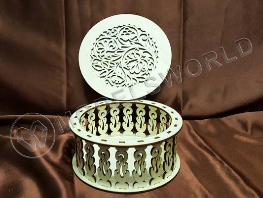 Набор для сборки. Шкатулка круглая резная