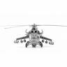 Склеиваемая пластиковая модель Советский ударный вертолет Ми-24А. Масштаб 1:72