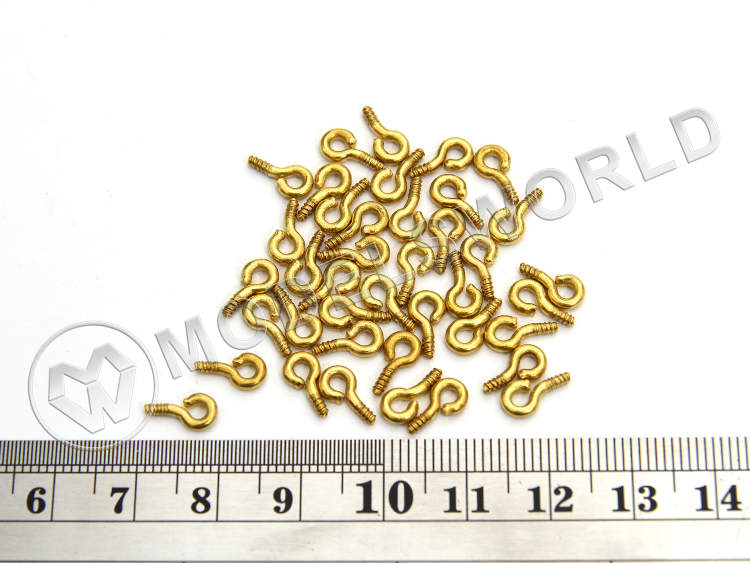 Рым с резьбой, латунь, 2.5x15 мм, 10 шт - фото 1