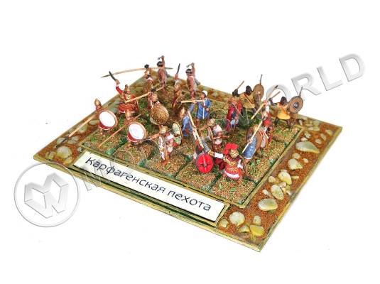 Готовая модель, миниатюра "Пехота Карфагена" 19 фигур в масштабе 1:72