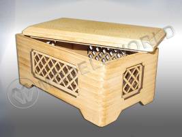 Шкатулка бук с орнаментом, 176х106х70 мм
