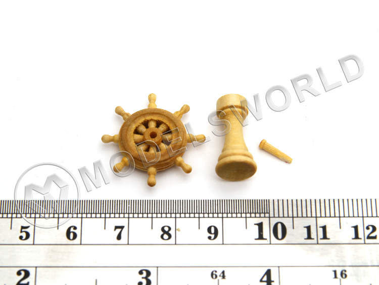 Штурвал с основанием, самшит, 20 мм - фото 1