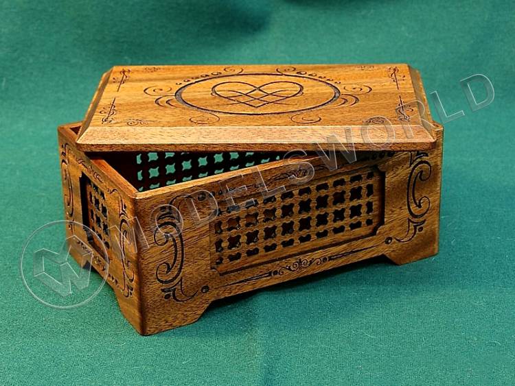 Шкатулка тиама с орнаментом, 176х106х70 мм - фото 1