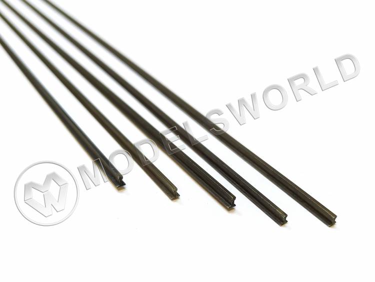 Рельс прямой темный, длина 1 м. Масштаб H0 - фото 1