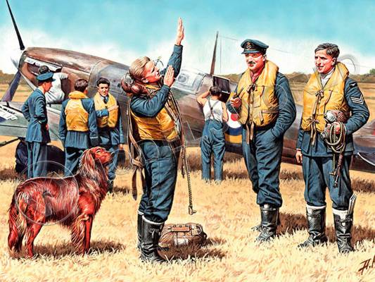 Фигуры пилотов RAF WWII. Масштаб 1:32