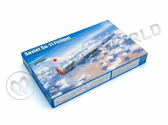 Склеиваемая пластиковая модель самолета Су-11 Fishpot. Масштаб 1:48