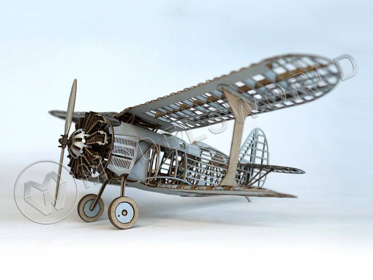 Каркасная модель из картона советский истребитель И-15. Масштаб 1:35 - фото 1