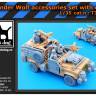 Дополнение Defender Wolf accessories set with crew, Hobby Boss. Масштаб 1:35