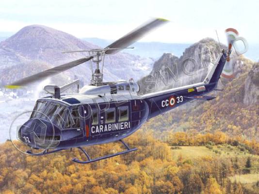 Склеиваемая пластиковая модель Вертолет AB-205/UH-1D + ФОТОТРАВЛЕНИЕ. Масштаб 1:48