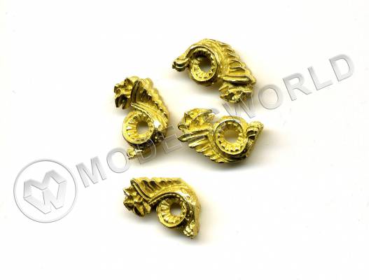 Декоративный элемент, змея, 14 мм, металл 1 шт.