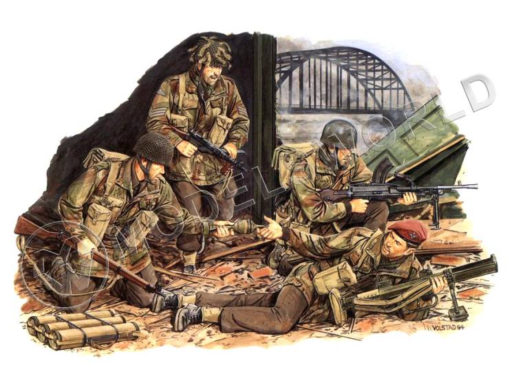 Фигуры Британские солдаты Red Devils (Arnhem), 1944 год. Масштаб 1:35 - фото 1