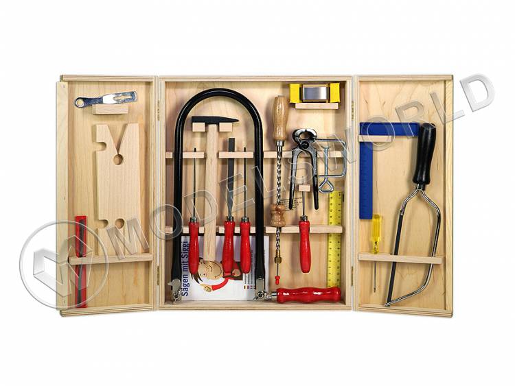 Набор инструментов в деревянном кейсе Pebaro Набор инструментов в деревянном кейсе Pebaro - фото 1