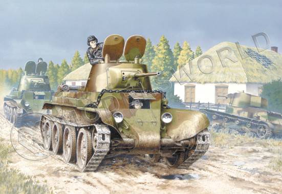 Склеиваемая пластиковая модель Легкий танк БТ-7. 1937 г ранняя версия. Масштаб 1:35