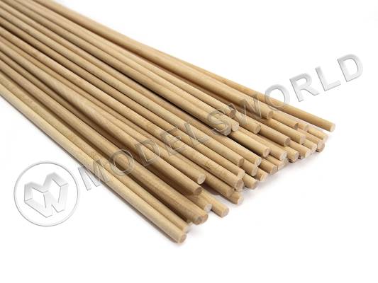 Комплект круглая заготовка, береза. Диаметр 6 мм, длина 50 см, 30 шт