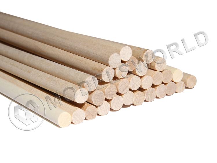 Комплект круглая заготовка, береза. Диаметр 7 мм, длина 50 см, 20 шт - фото 1