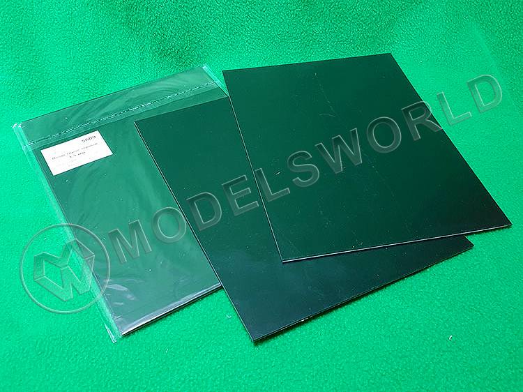 Полистирол листовой черный 1.5 мм, 2 листа 185х250 мм - фото 1