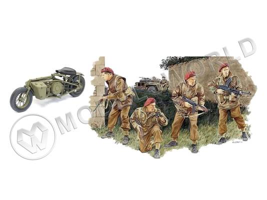 Фигуры солдат 2nd SAS Regiment w/Welbike and Drop Tube Container. Масштаб 1:35