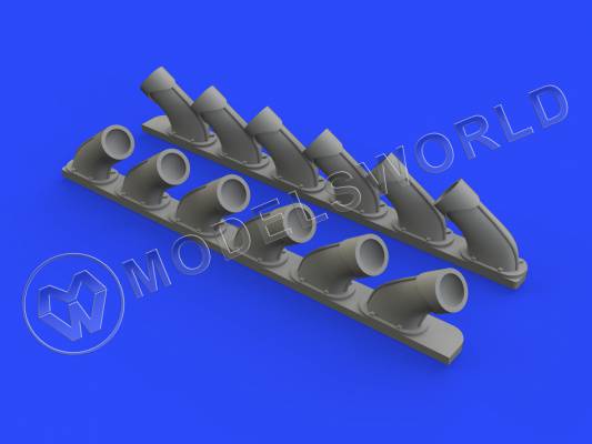 Дополнение для Spitfire Mk. XIV выхлопные патрубки, Airfix. Масштаб 1:48